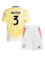 Juventus Gleison Bremer #3 Bortedraktsett Barn 2024-25 Korte ermer (+ bukser)